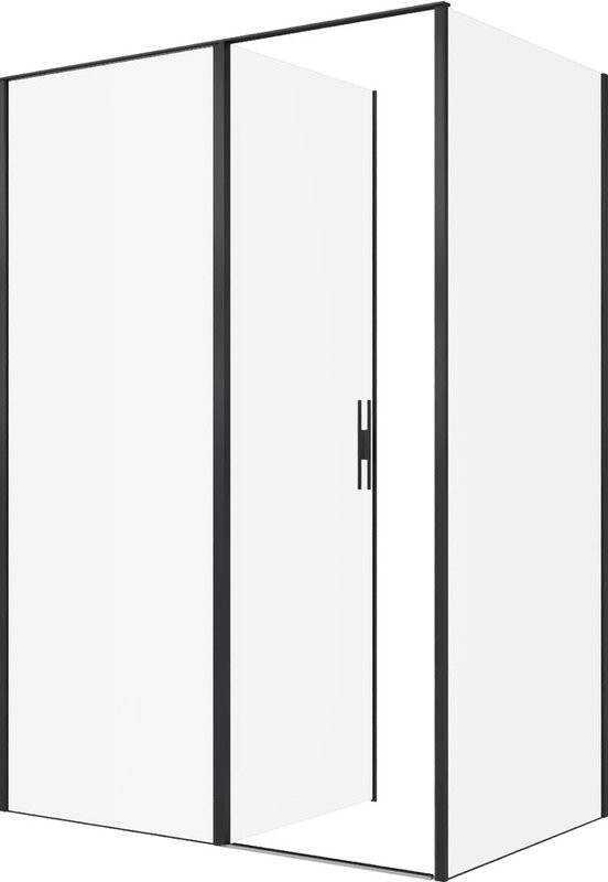 Душевой уголок Allen Brau Priority 140x90, профиль черный браш, стекло прозрачное