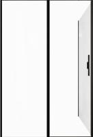 Душевой уголок Allen Brau Priority 140x90, профиль черный браш, стекло прозрачное
