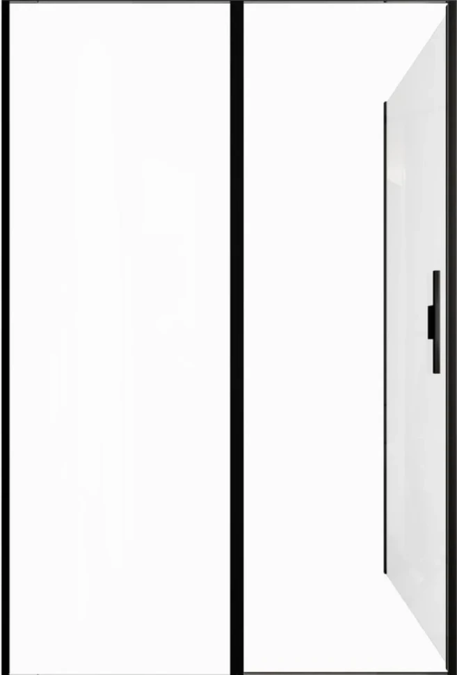 Душевой уголок Allen Brau Priority 140x90, профиль черный браш, стекло прозрачное