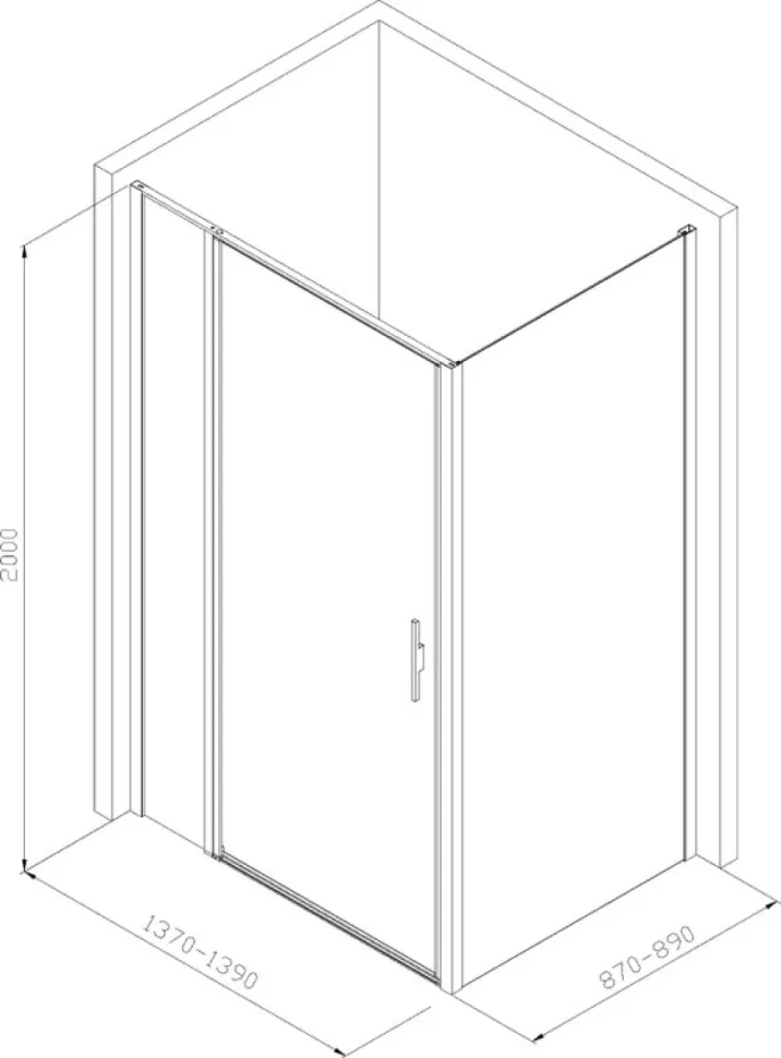 Душевой уголок Allen Brau Priority 140x90, профиль черный браш, стекло прозрачное