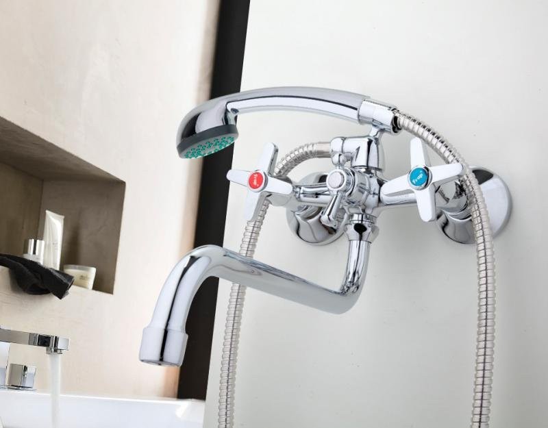 Смеситель с длинным изливом для ванны Frap H20 F2220 хром