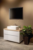 Зеркало Art&Max Aversa 90х65 черное, с LED-подсветкой, 6000К