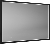 Зеркало Art&Max Aversa 90х65 черное, с LED-подсветкой, 6000К