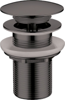 Донный клапан для раковины Boheme 612-SGM без перелива, shine gun metal