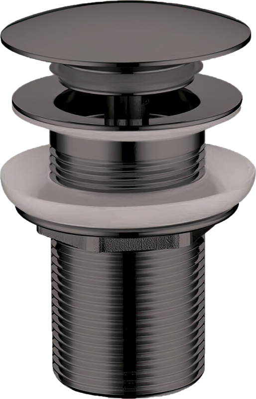 Донный клапан для раковины Boheme 612-SGM без перелива, shine gun metal