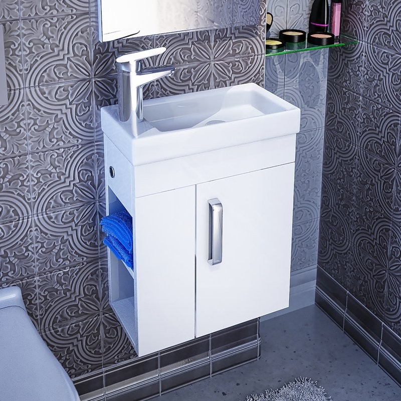 Тумба под раковину IDDIS Torr 40 L, подвесная, белая