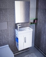 Тумба под раковину IDDIS Torr 40 L, подвесная, белая