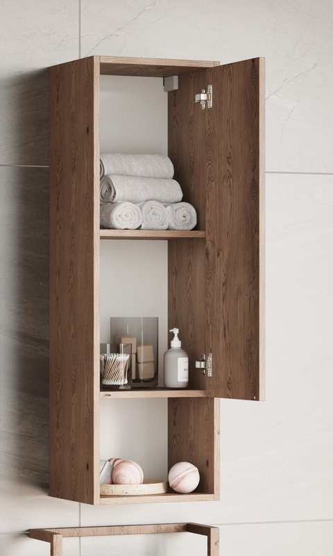 Шкаф в ванную AQUATON Хоуп 33 подвесной, орех