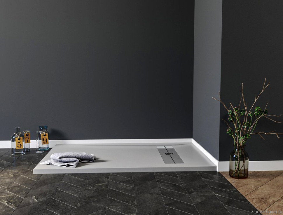 Поддон для душа Aquanet Delight NEW 012G 160x90 серый камень, с сифоном