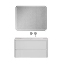 Мебель для ванной комнаты Cezares Relax 100 подвесная, 2 ящика, bianco lucido