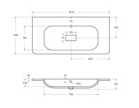 Мебель для ванной комнаты Cezares Relax 100 подвесная, 2 ящика, bianco lucido