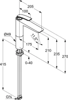 Смеситель для раковины Kludi Balance 522960575 Смеситель для раковины Kludi Balance 522960575
