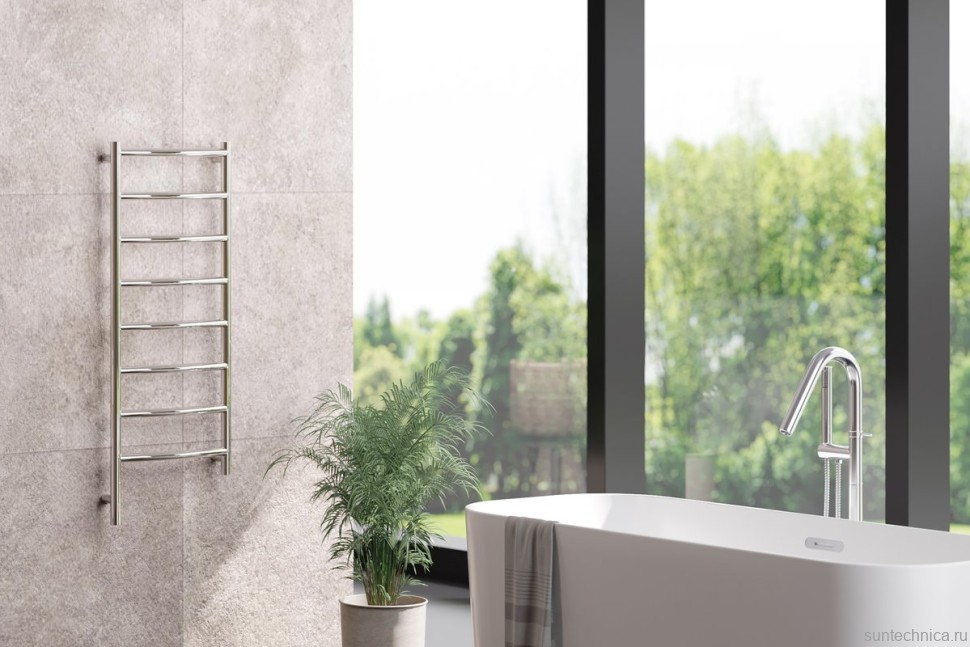 Полотенцесушитель электрический Сунержа Галант 3.1 00-6000-1040 110x45 см, подключение слева, без покрытия, лесенка