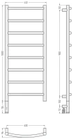 Полотенцесушитель электрический Сунержа Галант 3.1 00-6000-1040 110x45 см, подключение слева, без покрытия, лесенка
