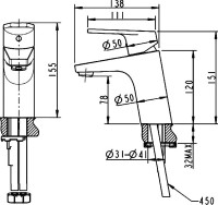 Смеситель для раковины Bravat Line F15299C-1