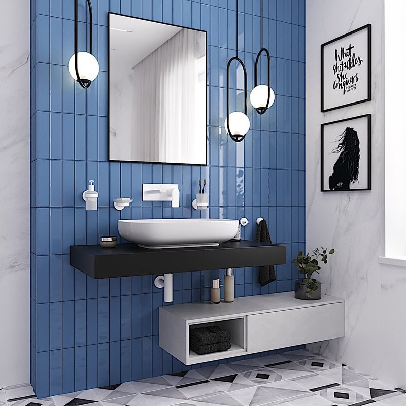 Зеркало Wellsee 7 Rays’ Spectrum 40х65 черное матовое