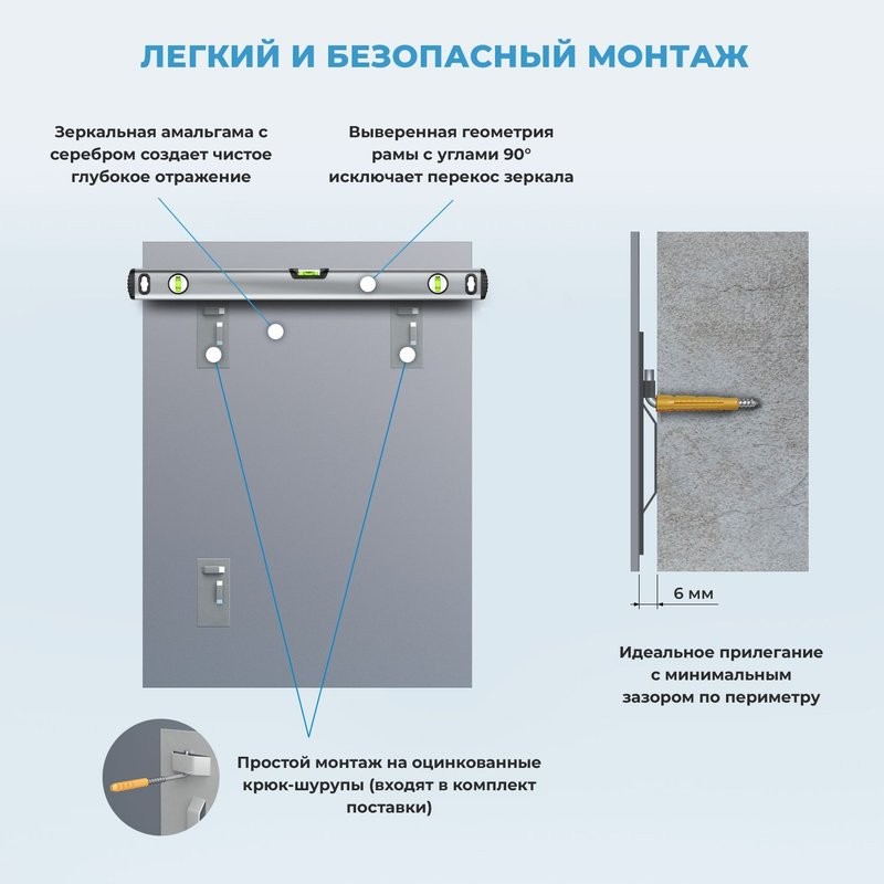 Зеркало Wellsee 7 Rays’ Spectrum 40х65 черное матовое
