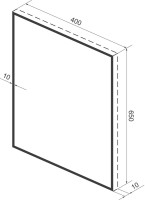 Зеркало Wellsee 7 Rays’ Spectrum 40х65 черное матовое