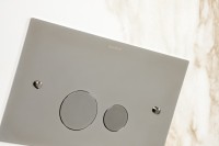 Кнопка смыва для унитаза Boheme 648-SGM латунь, цвет shine gun metal