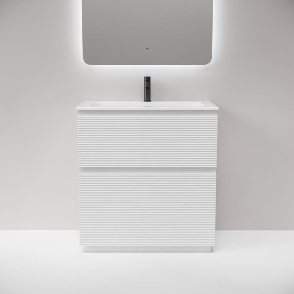 Тумба под раковину в ванную Sancos Folk Floor 790х445х850 мм, напольная с двумя ящиками, Bianco