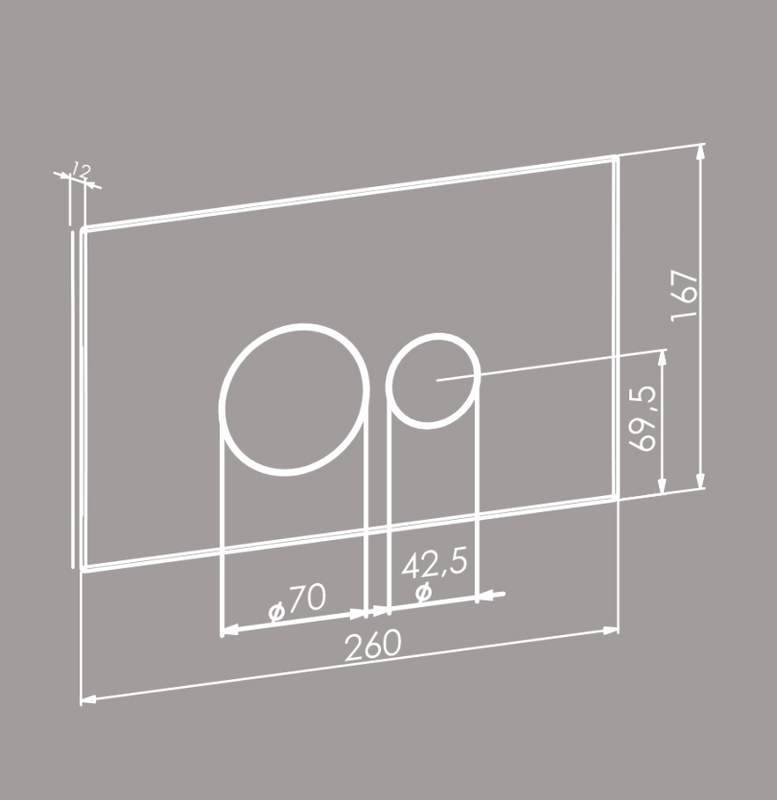 Кнопка смыва для унитаза Boheme 668-MG пластик, цвет матовое золото