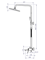 Душевая стойка AZARIO Escaro AZ-K2374BN сатин
