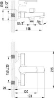 Смеситель для ванны с душем Lemark plus Grace LM1512C