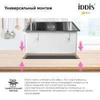 Мойка кухонная IDDIS Edifice EDI44S0i77