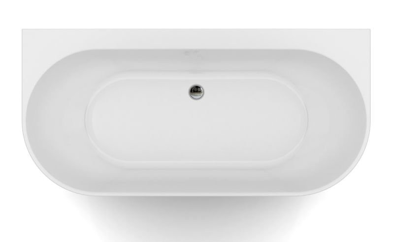 Ванна акриловая Azario Bradford 1700*800*580 пристенная, с сифоном и металлической рамой BRA17080