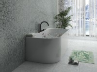 Ванна акриловая Azario Bradford 1700*800*580 пристенная, с сифоном и металлической рамой BRA17080