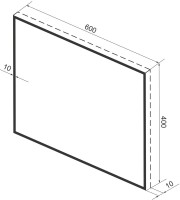 Зеркало Wellsee 7 Rays’ Spectrum 60х40 черное матовое