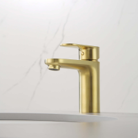 Смеситель для раковины AQUATEK Ника AQ1810BG золото шлифованное Смеситель для раковины AQUATEK Ника AQ1810BG золото шлифованное