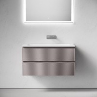 Тумба с раковиной Sancos Snob R 90 подвесная, doha soft, раковина СN7019wx