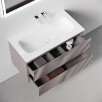 Тумба с раковиной Sancos Snob R 90 подвесная, doha soft, раковина СN7019wx