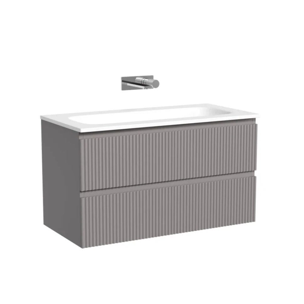 Тумба с раковиной Sancos Snob R 90 подвесная, doha soft, раковина СN7019wx