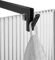 Душевая перегородка KERAMA MARAZZI Cristallo CT.100.WI.BLK.M 100 см, профиль матовый черный, стекло рифленое