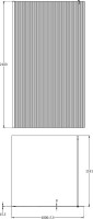 Душевая перегородка KERAMA MARAZZI Cristallo CT.100.WI.BLK.M 100 см, профиль матовый черный, стекло рифленое