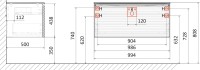 Тумба с раковиной Jorno Cossety 100 белая, дуб мавелла голд, раковина Melana MLN-7050Н