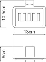 Мыльница Wasserkraft Leine White K-5069White