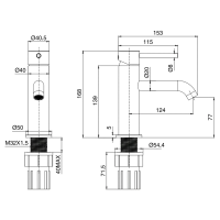 Смеситель для раковины Splendy Passion PA201168GK1BC хром черный
