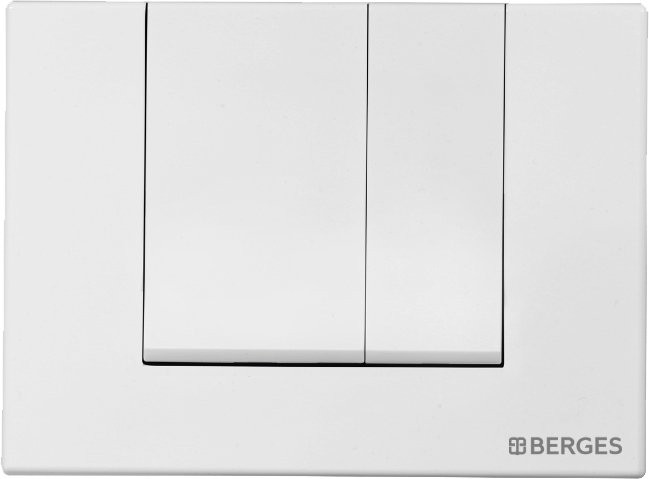 Кнопка смыва Berges Novum S4 белый, матовый