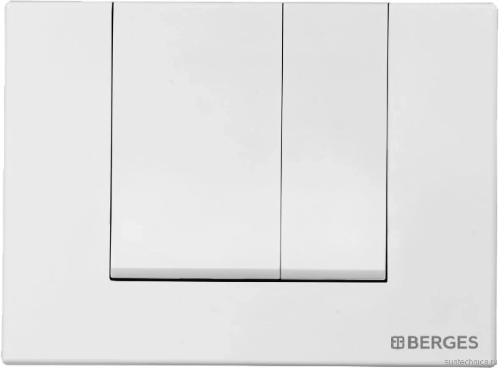 Кнопка смыва Berges Novum S4 белый, матовый