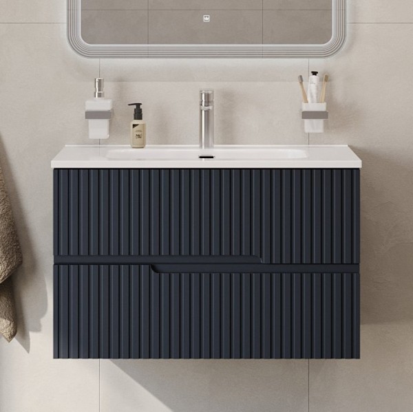 Тумба с раковиной Cezares Duet 80 grafito, раковина Cezares CZR-8095-80