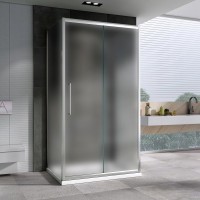 Душевой уголок Abber Schwarzer Diamant AG30160MH-S75M-S75M 160x75, профиль хром, стекло матовое