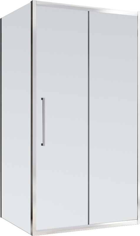 Душевой уголок Abber Schwarzer Diamant AG30160MH-S75M-S75M 160x75, профиль хром, стекло матовое