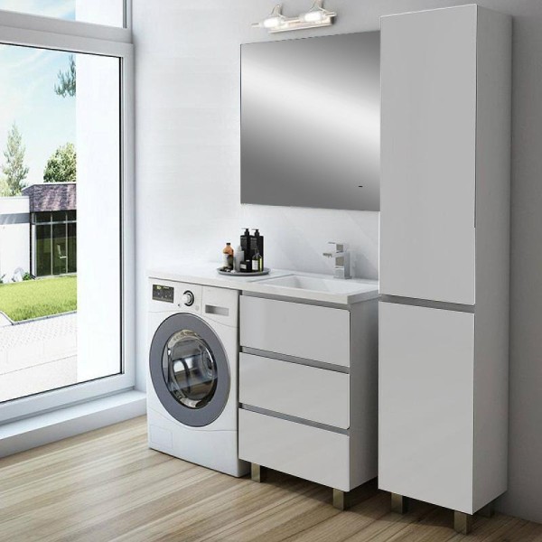 Мебель для ванной комнаты Эстет Dallas Luxe 140 R напольная, 3 ящика, зеркало DIWO Элиста