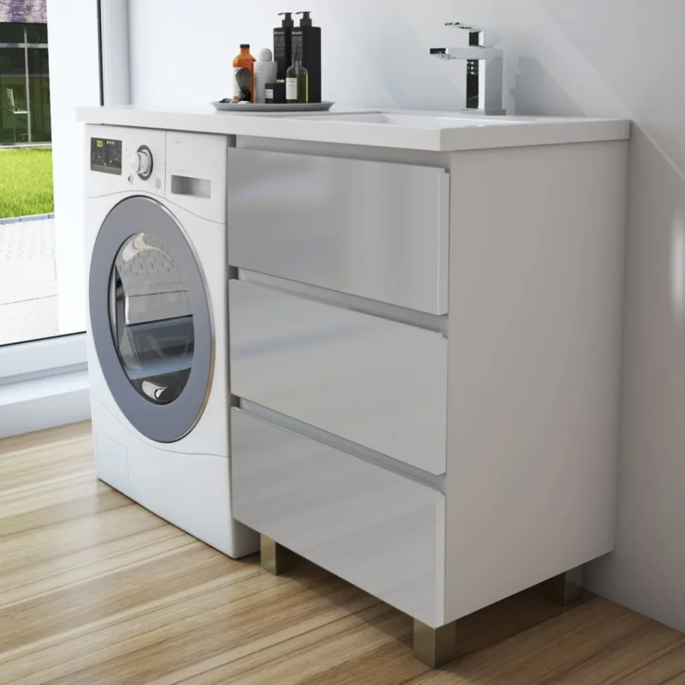 Мебель для ванной комнаты Эстет Dallas Luxe 140 R напольная, 3 ящика, зеркало DIWO Элиста