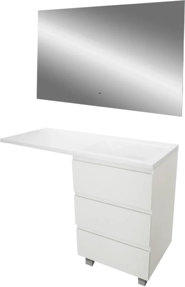 Мебель для ванной комнаты Эстет Dallas Luxe 140 R напольная, 3 ящика, зеркало DIWO Элиста
