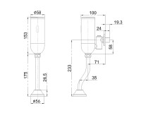 Комплект Писсуар SantiLine SL-6008 + Смыв SL-6022