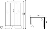 Душевая кабина Niagara Promo P120/90/26R/MT 120х90 см, R
